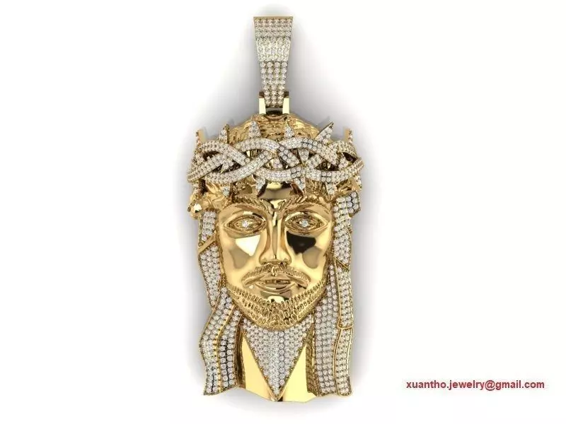 Jesus head pendant 3D print model