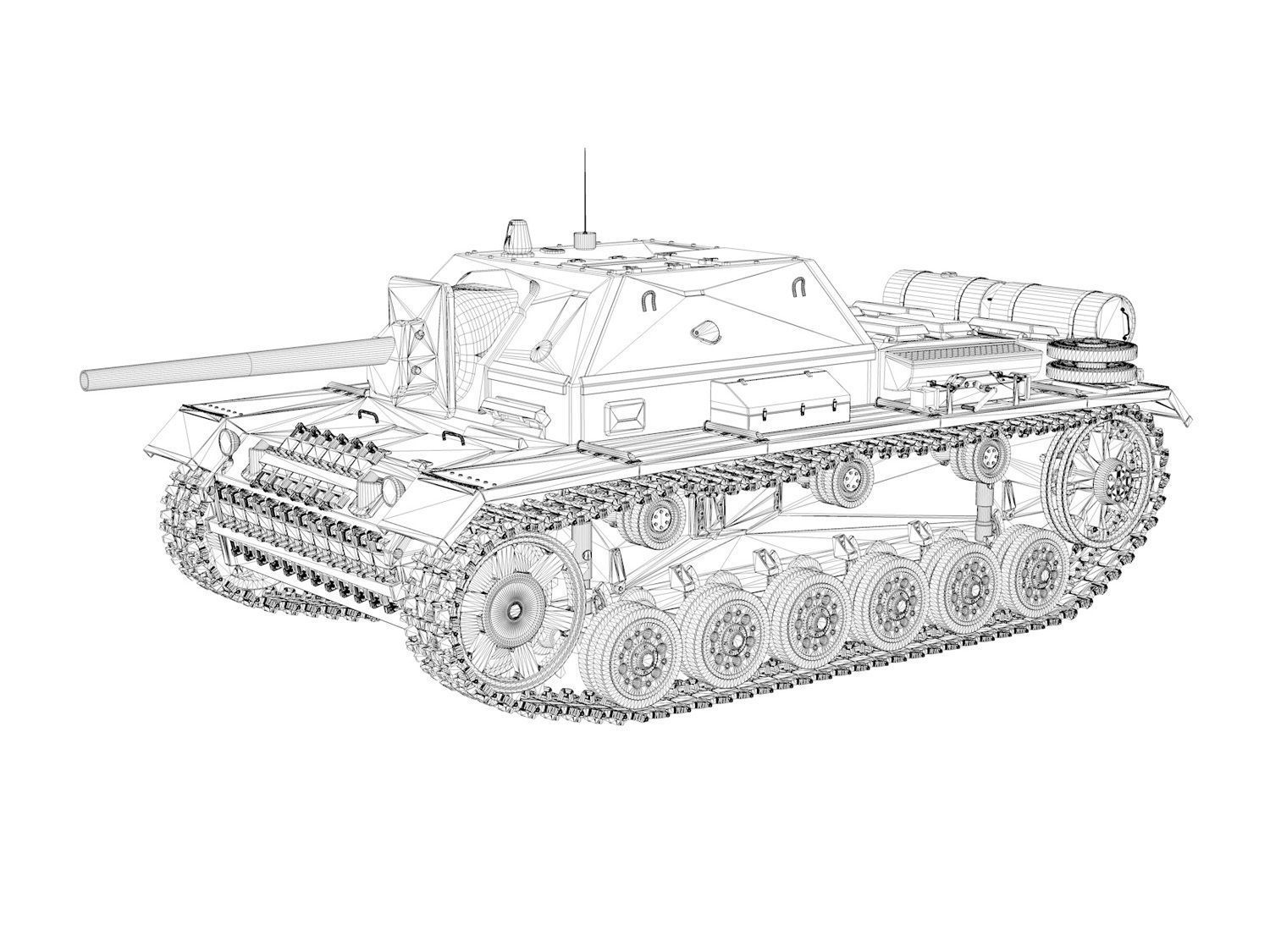 SU-76i - Soviet Assault gun - 3302 3D model_10