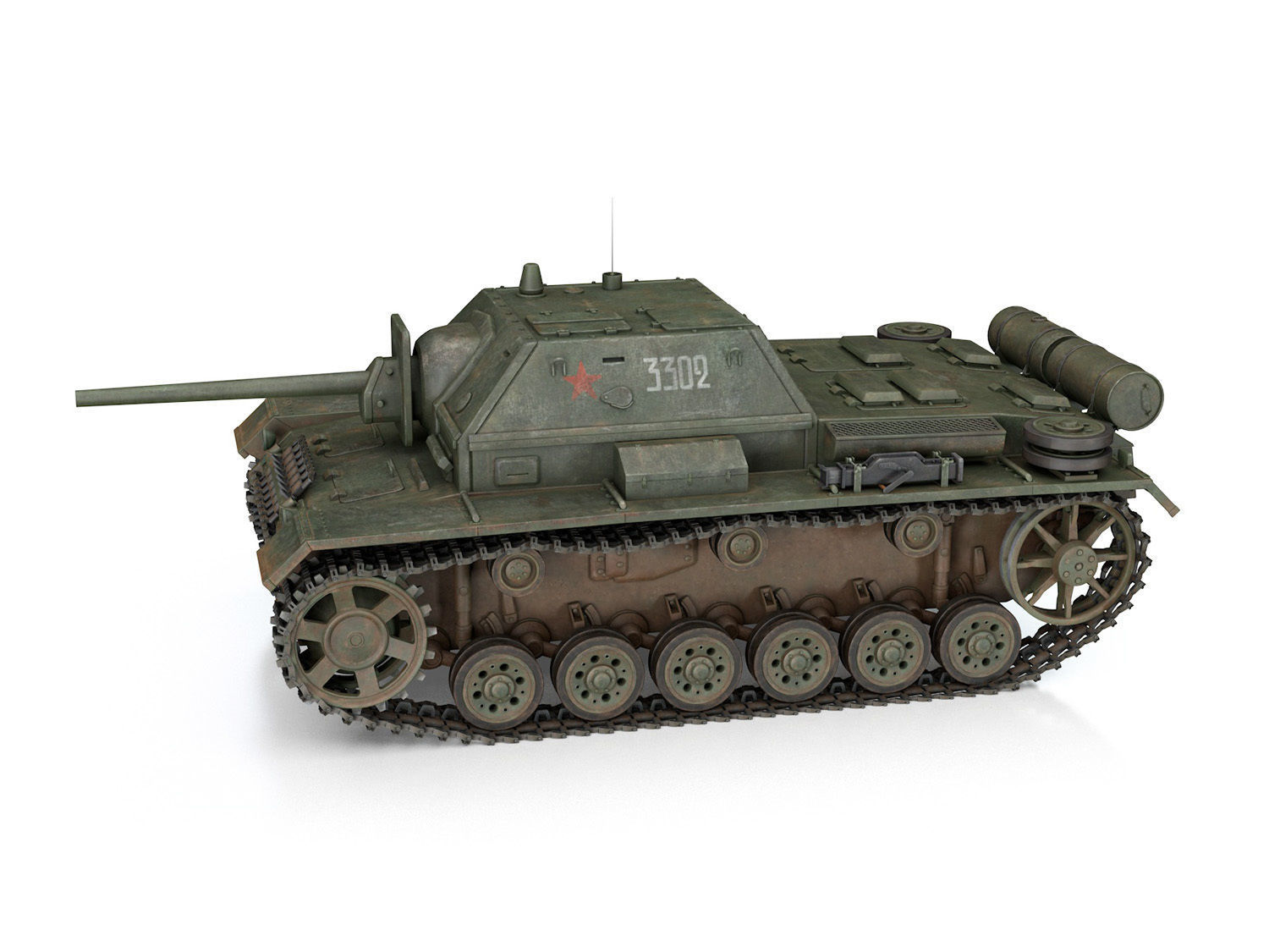 SU-76i - Soviet Assault gun - 3302 3D model_2