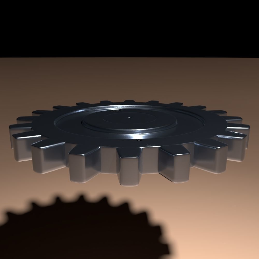 Wheel gear Free low-poly 3D model_2