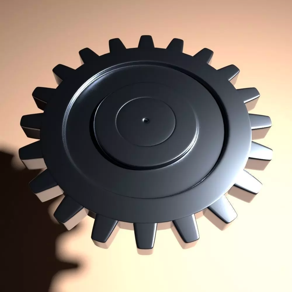 Wheel gear Free low-poly 3D model_0