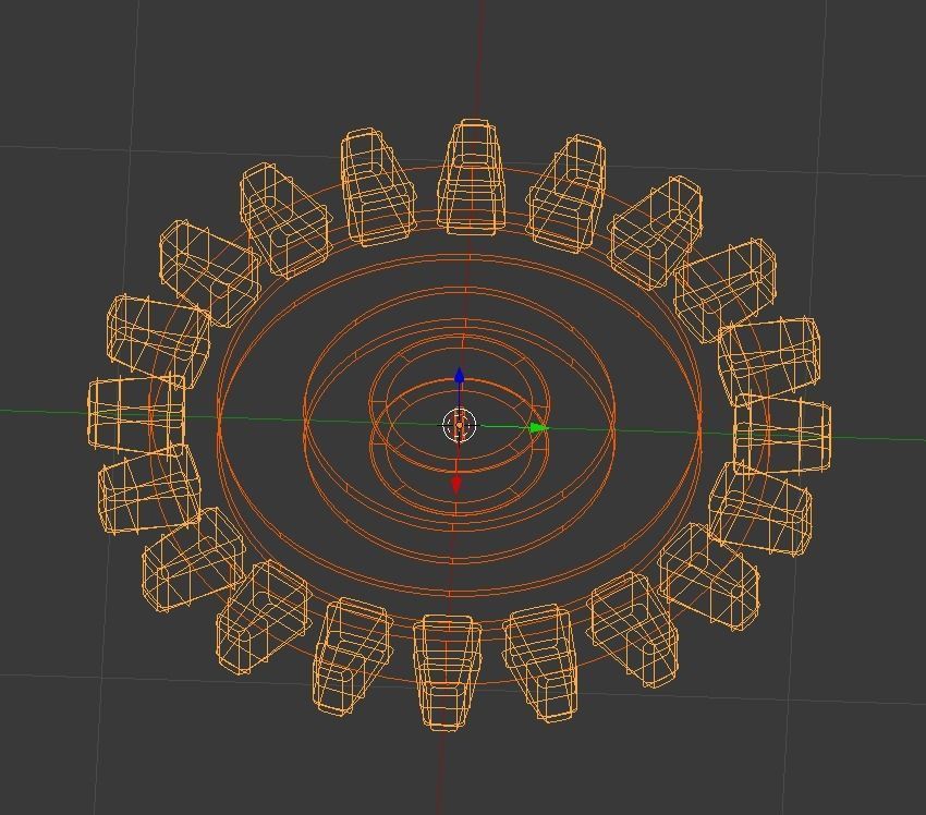 Wheel gear Free low-poly 3D model_4