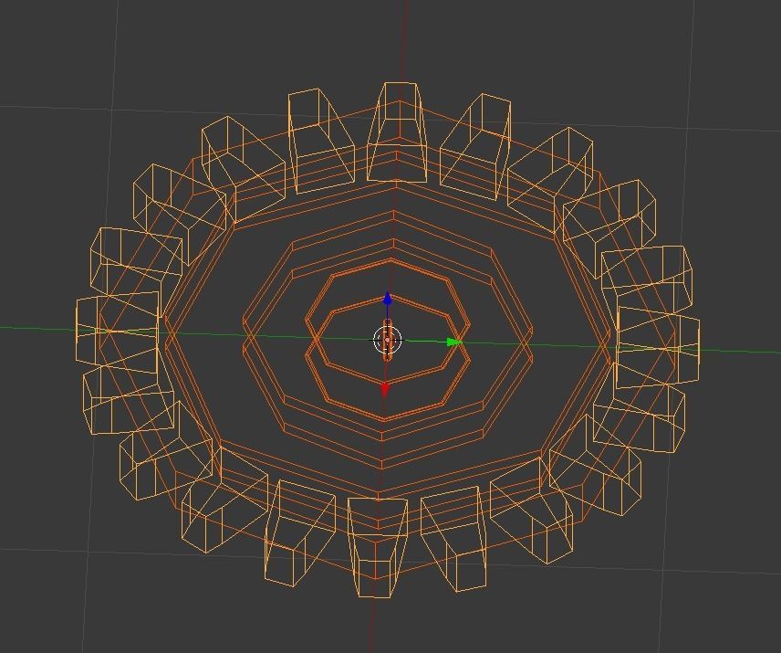Wheel gear Free low-poly 3D model_3