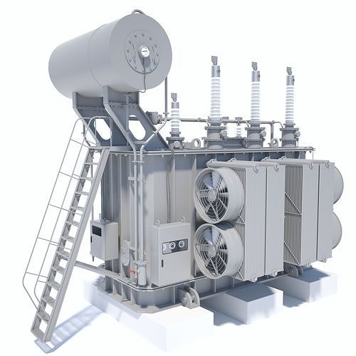 Power transformer Low-poly 3D model