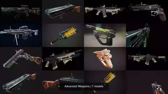 Advanced Weapons 3D Model Collection