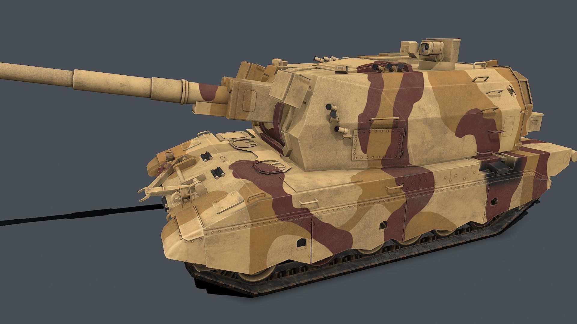 Koalitsiya-SV  2S35  Low-poly 3D model_11