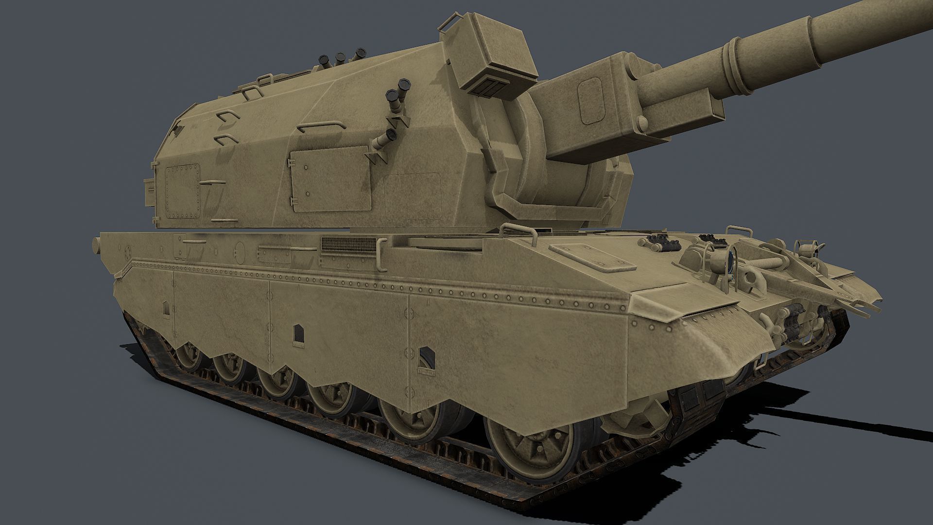 Koalitsiya-SV  2S35  Low-poly 3D model_21