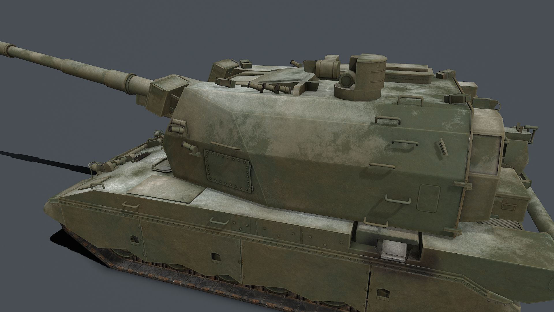 Koalitsiya-SV  2S35  Low-poly 3D model_16