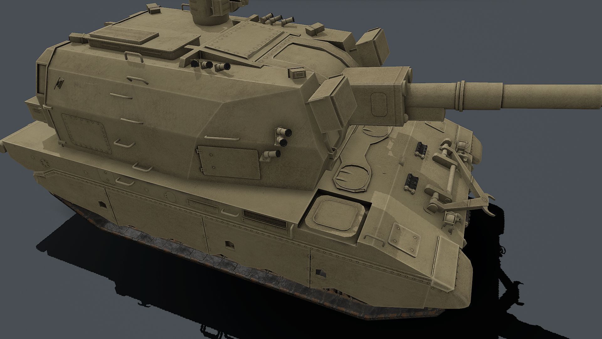 Koalitsiya-SV  2S35  Low-poly 3D model_18
