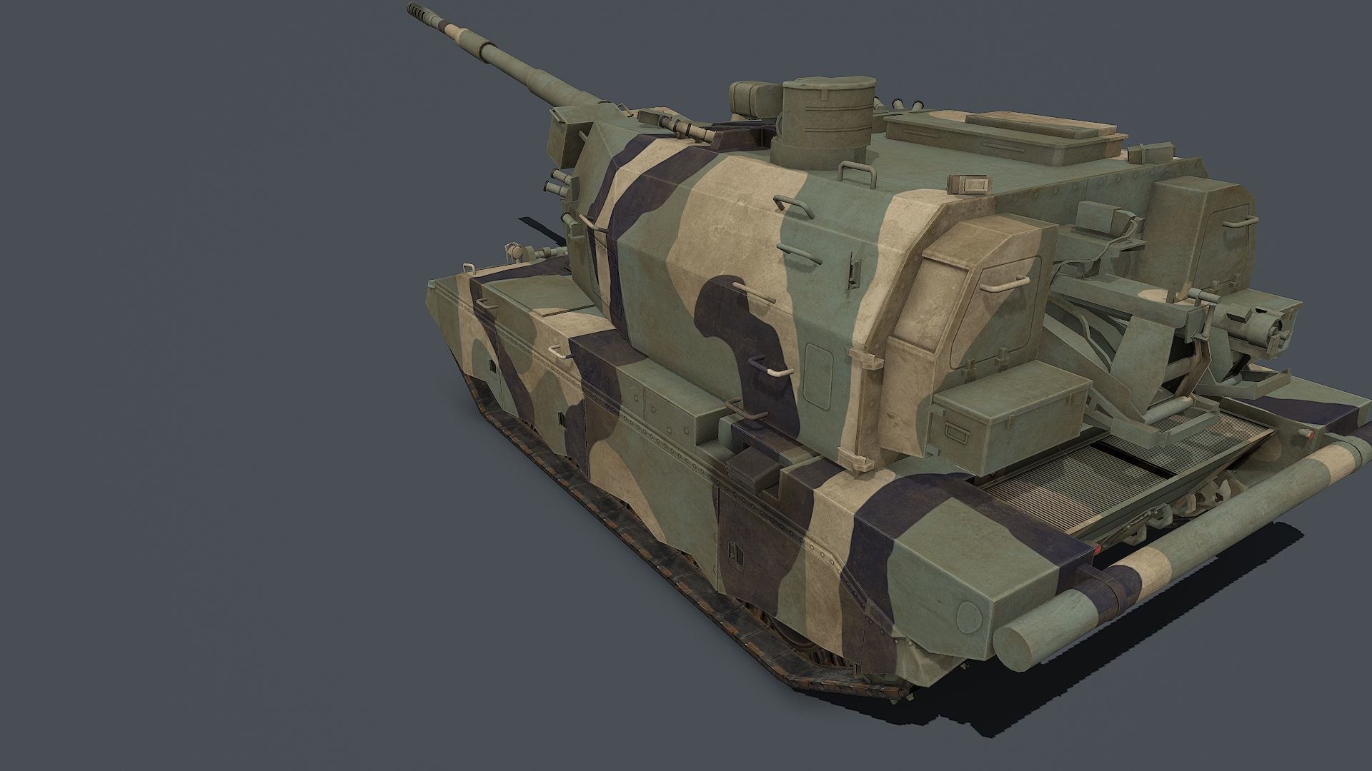 Koalitsiya-SV  2S35  Low-poly 3D model_4