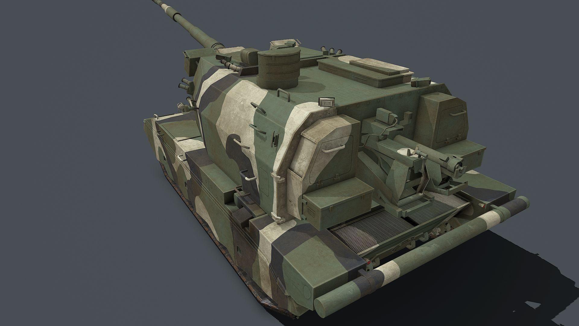 Koalitsiya-SV  2S35  Low-poly 3D model_8