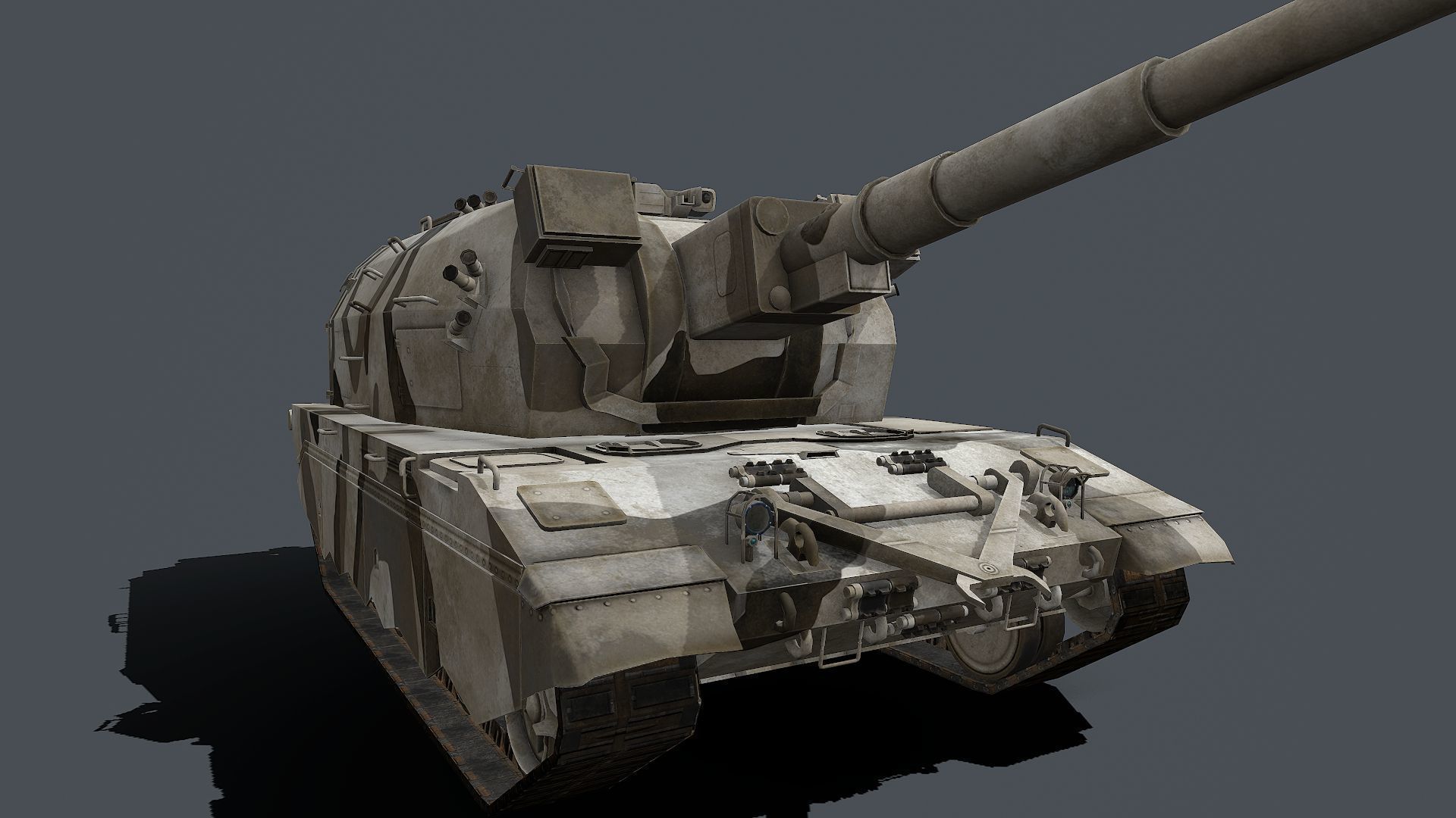 Koalitsiya-SV  2S35  Low-poly 3D model_13