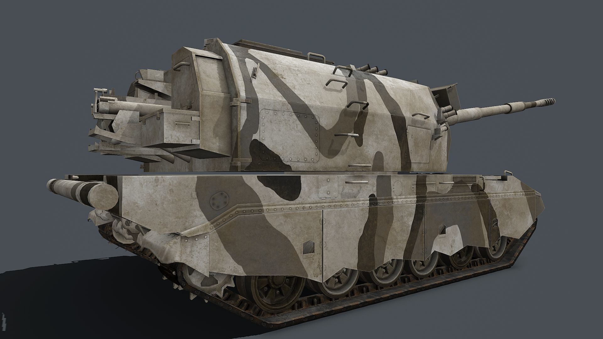 Koalitsiya-SV  2S35  Low-poly 3D model_14