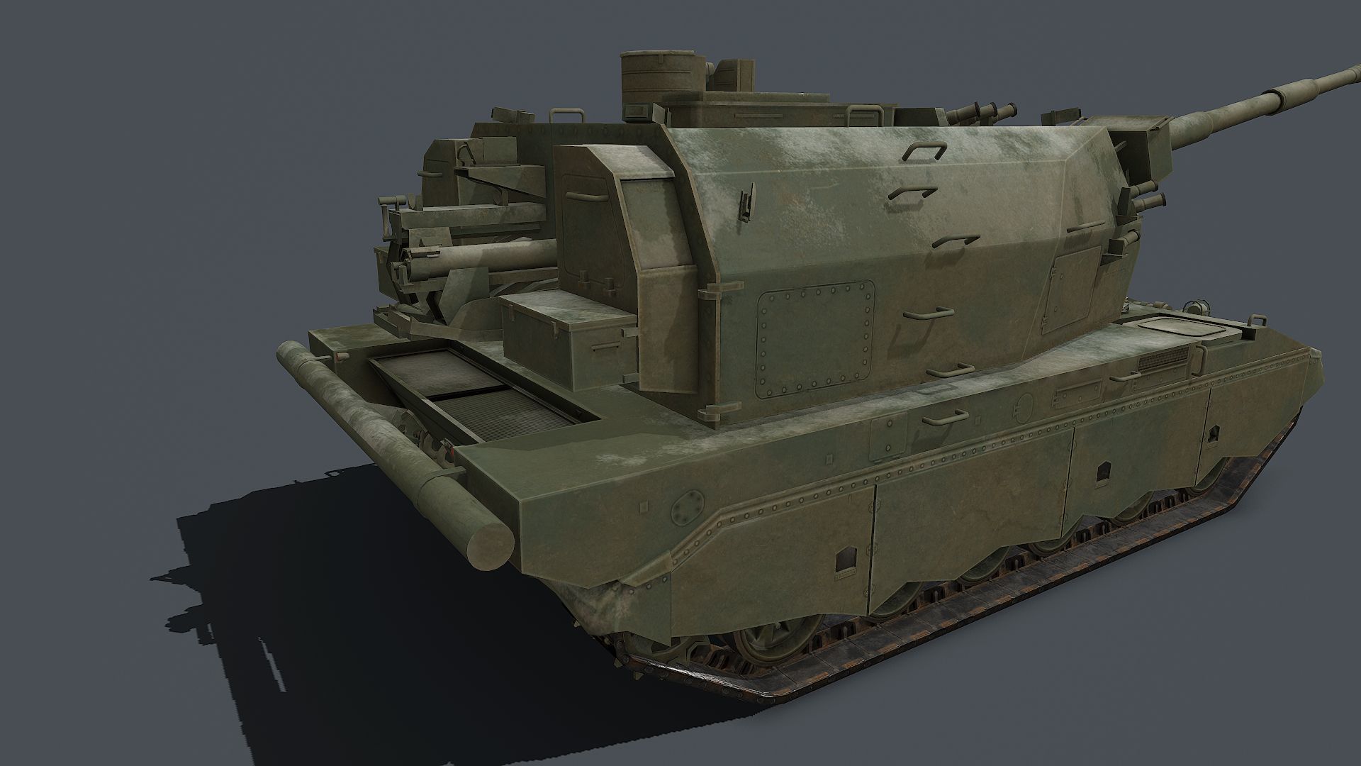 Koalitsiya-SV  2S35  Low-poly 3D model_15