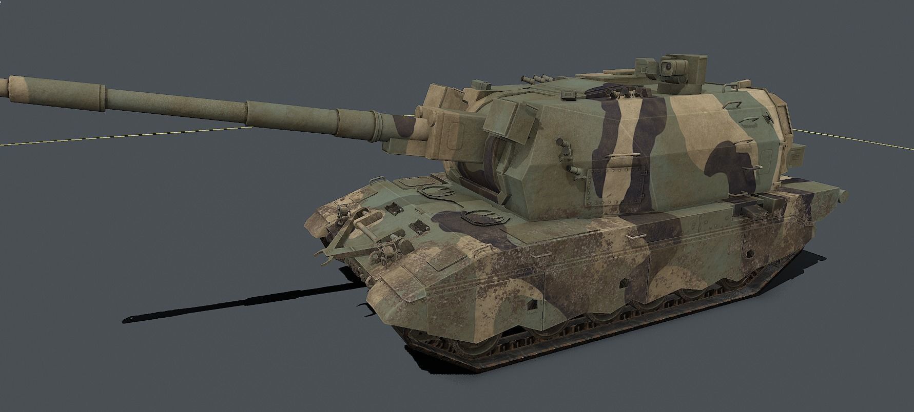 Koalitsiya-SV  2S35  Low-poly 3D model_2