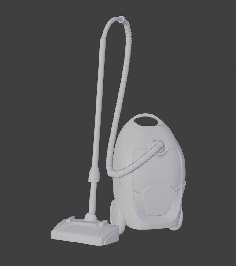 vacuum cleaner 3d model Low-poly 3D model_2