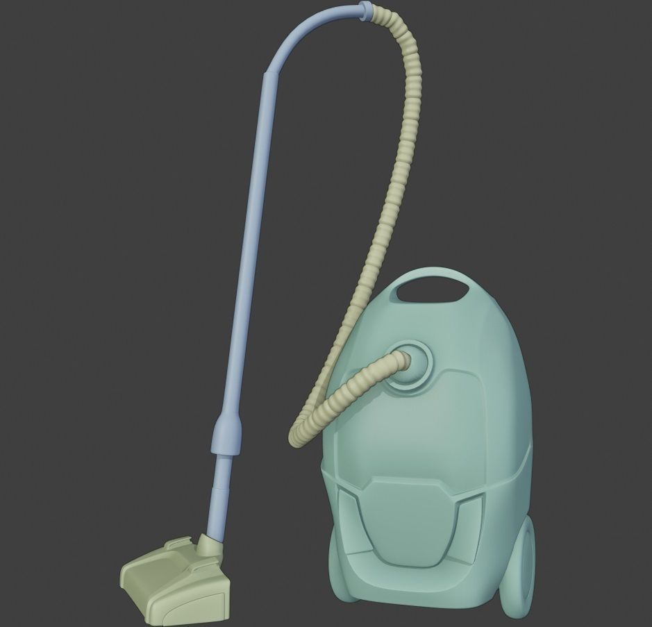 vacuum cleaner 3d model Low-poly 3D model_4
