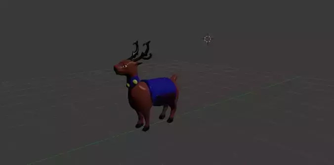 Reindeer Cartoon Lowpoly 