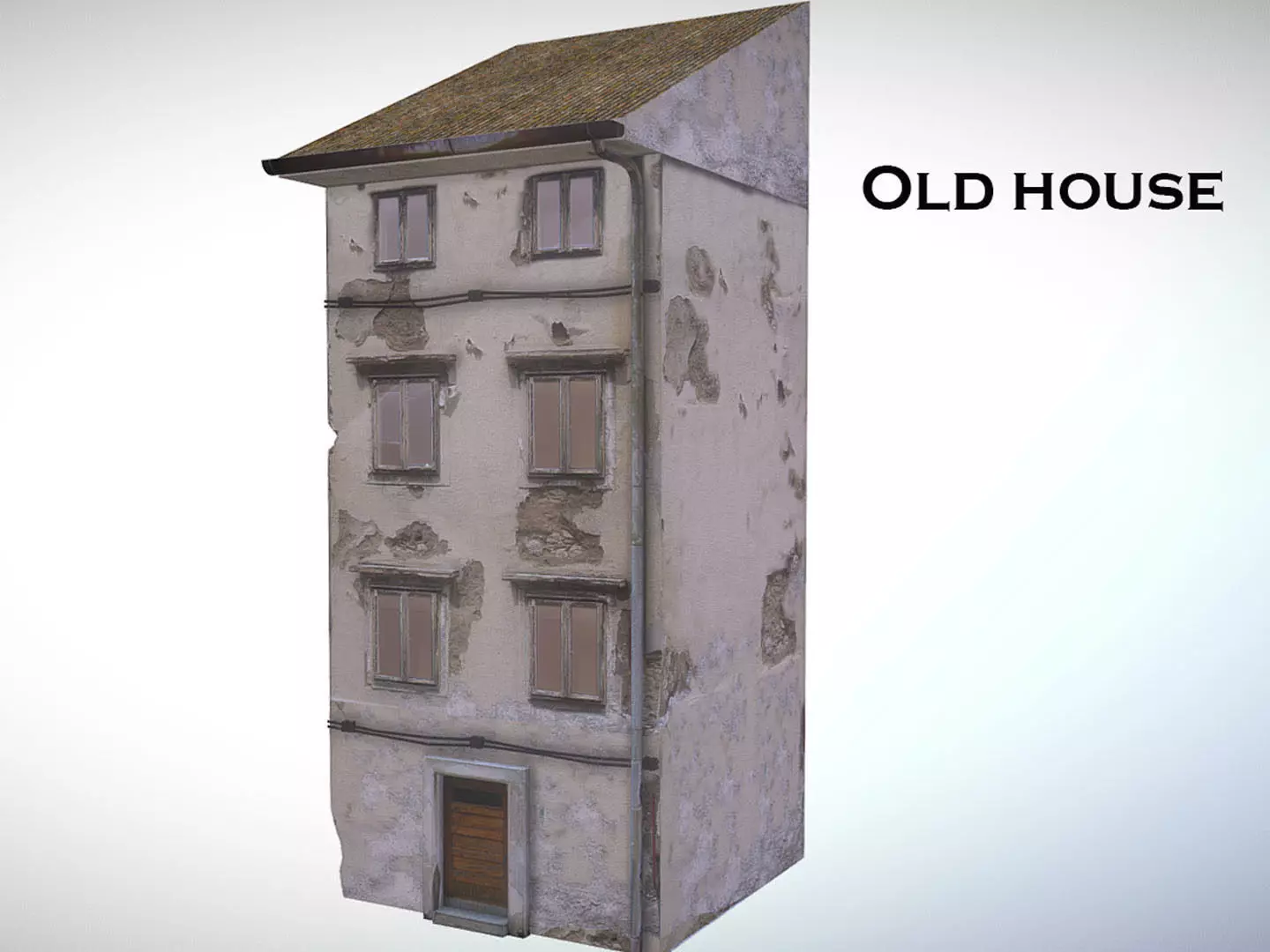 Old House Low-poly 3D model_0