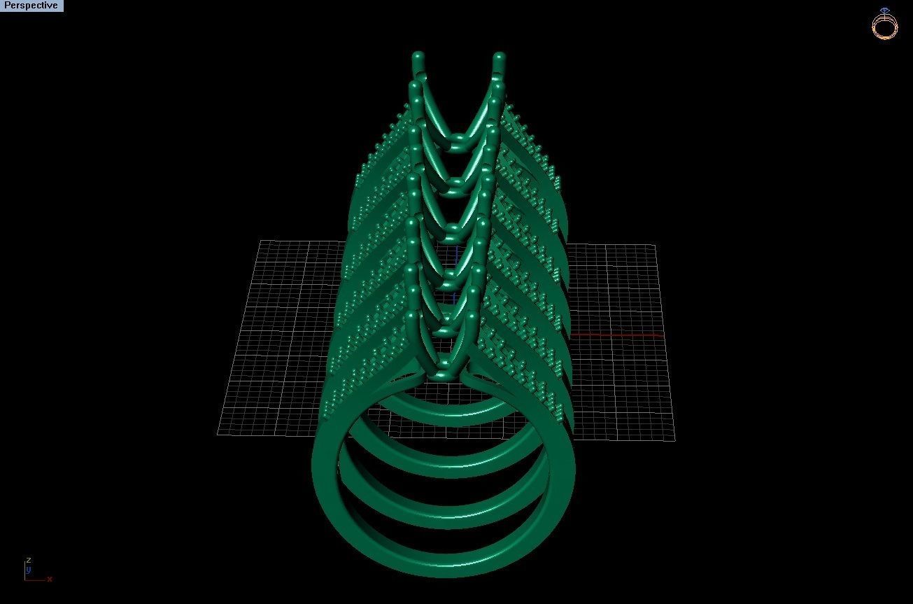 huge solitaire ring series  3D print model_9
