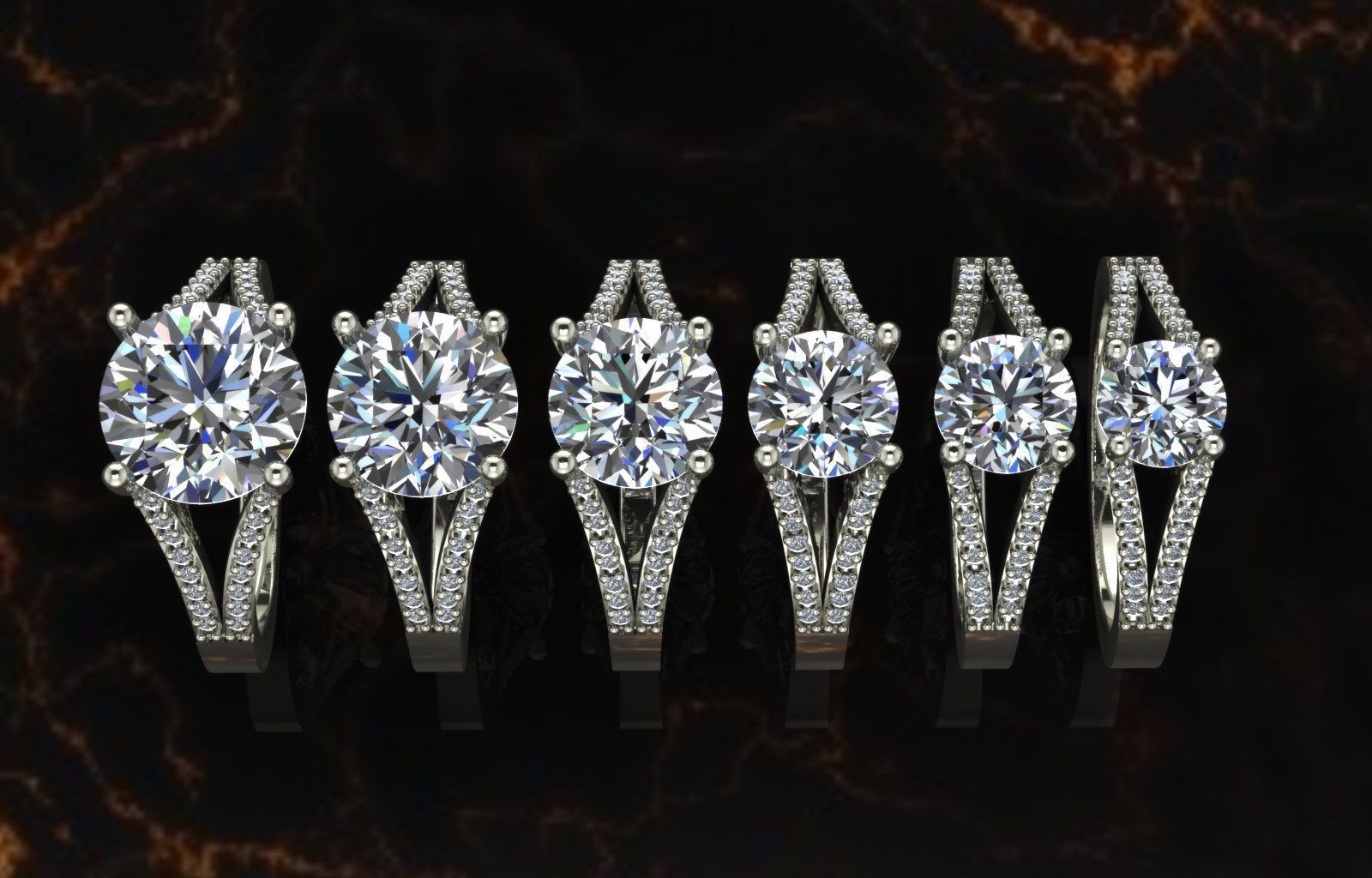 huge solitaire ring series  3D print model_1