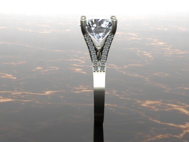 huge solitaire ring series  3D print model_5