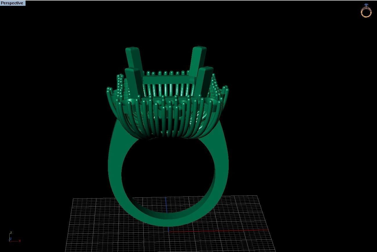 emerald ring entourage 3D print model_6