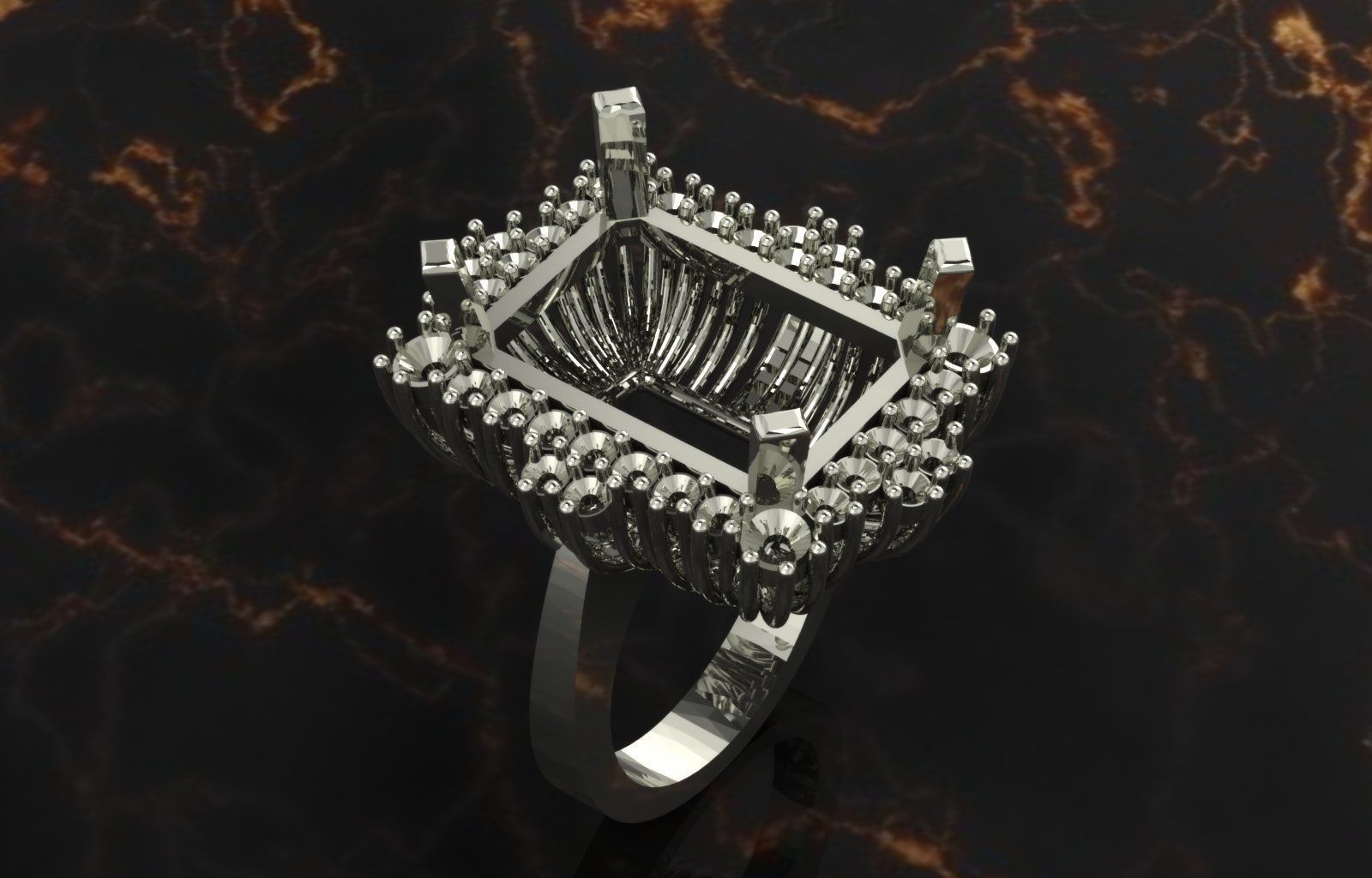 emerald ring entourage 3D print model_4