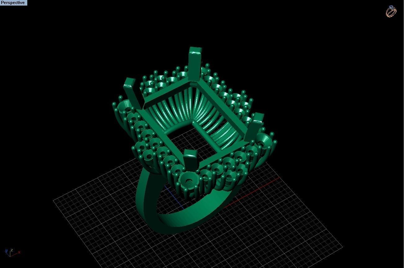 emerald ring entourage 3D print model_5