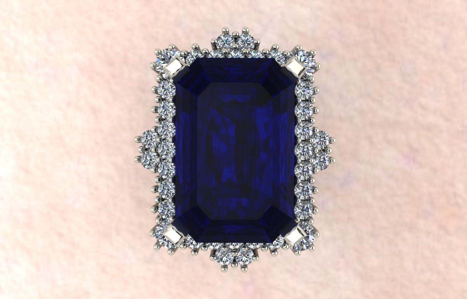 emerald ring entourage 3D print model_1