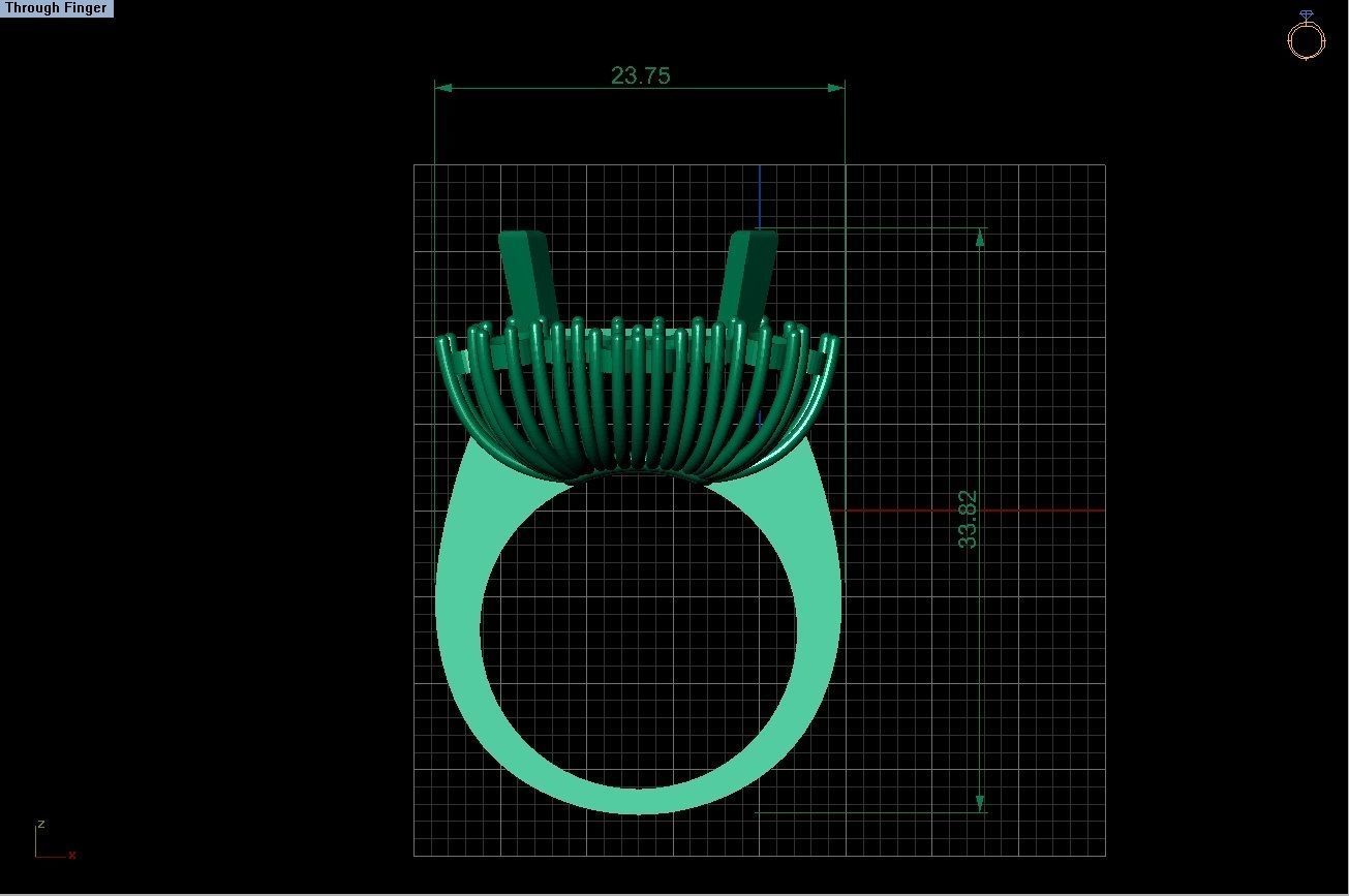 emerald ring entourage 3D print model_7
