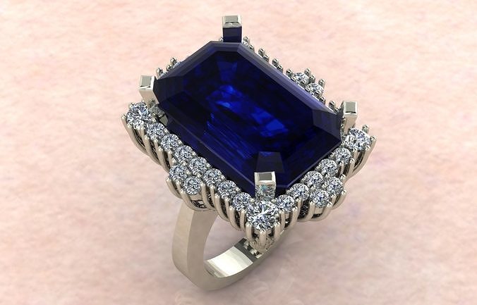emerald ring entourage 3D print model