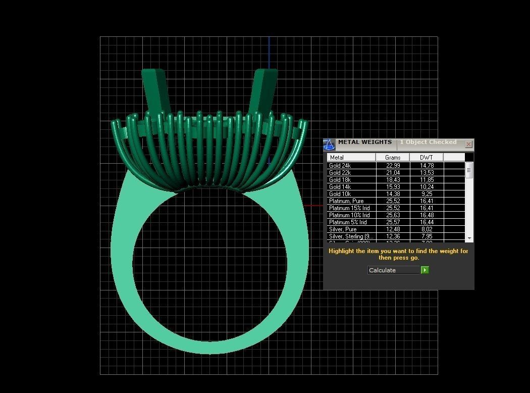emerald ring entourage 3D print model_8