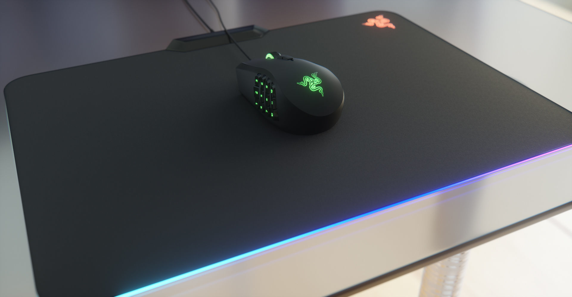 Razer Naga Computer Mouse Low-poly 3D model_14