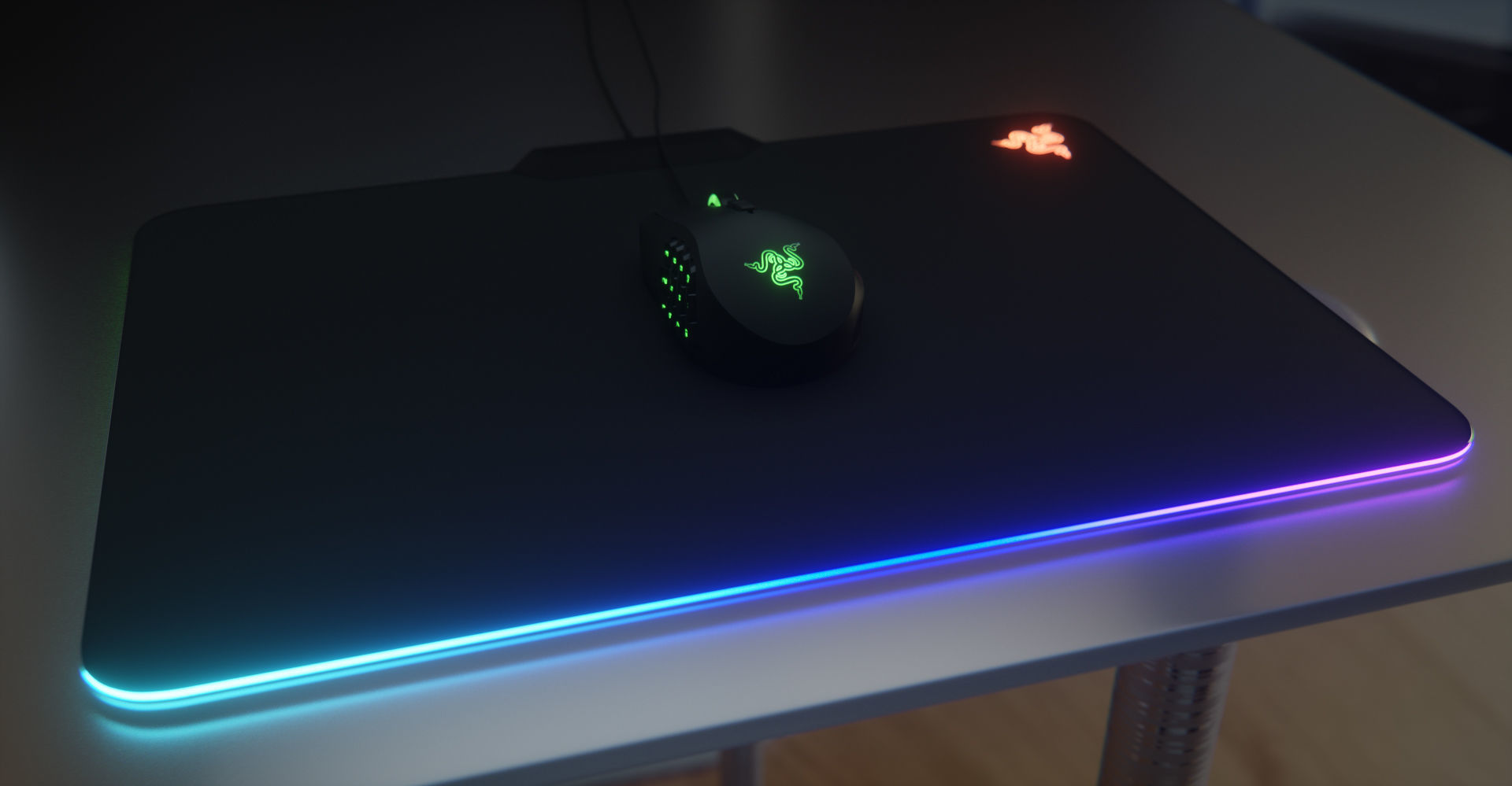 Razer Naga Computer Mouse Low-poly 3D model_1