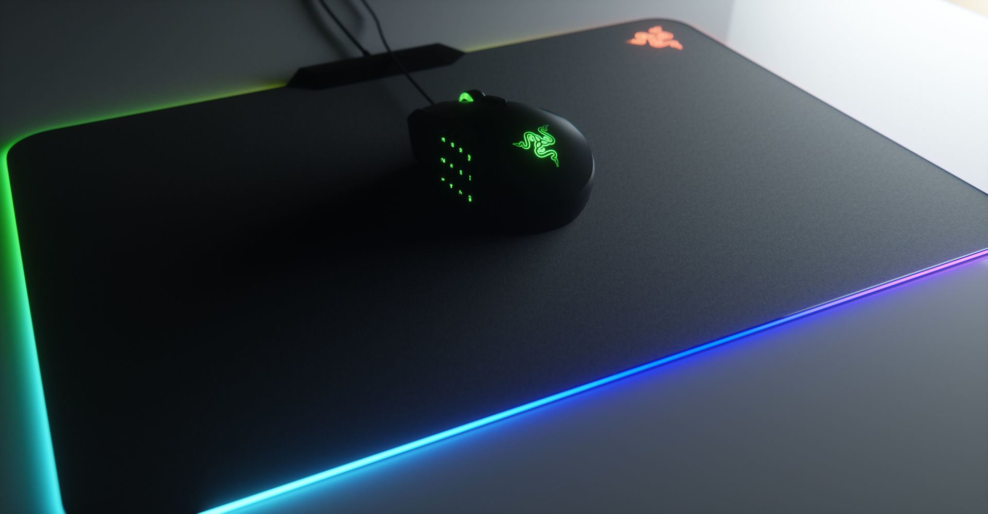 Razer Naga Computer Mouse Low-poly 3D model_15