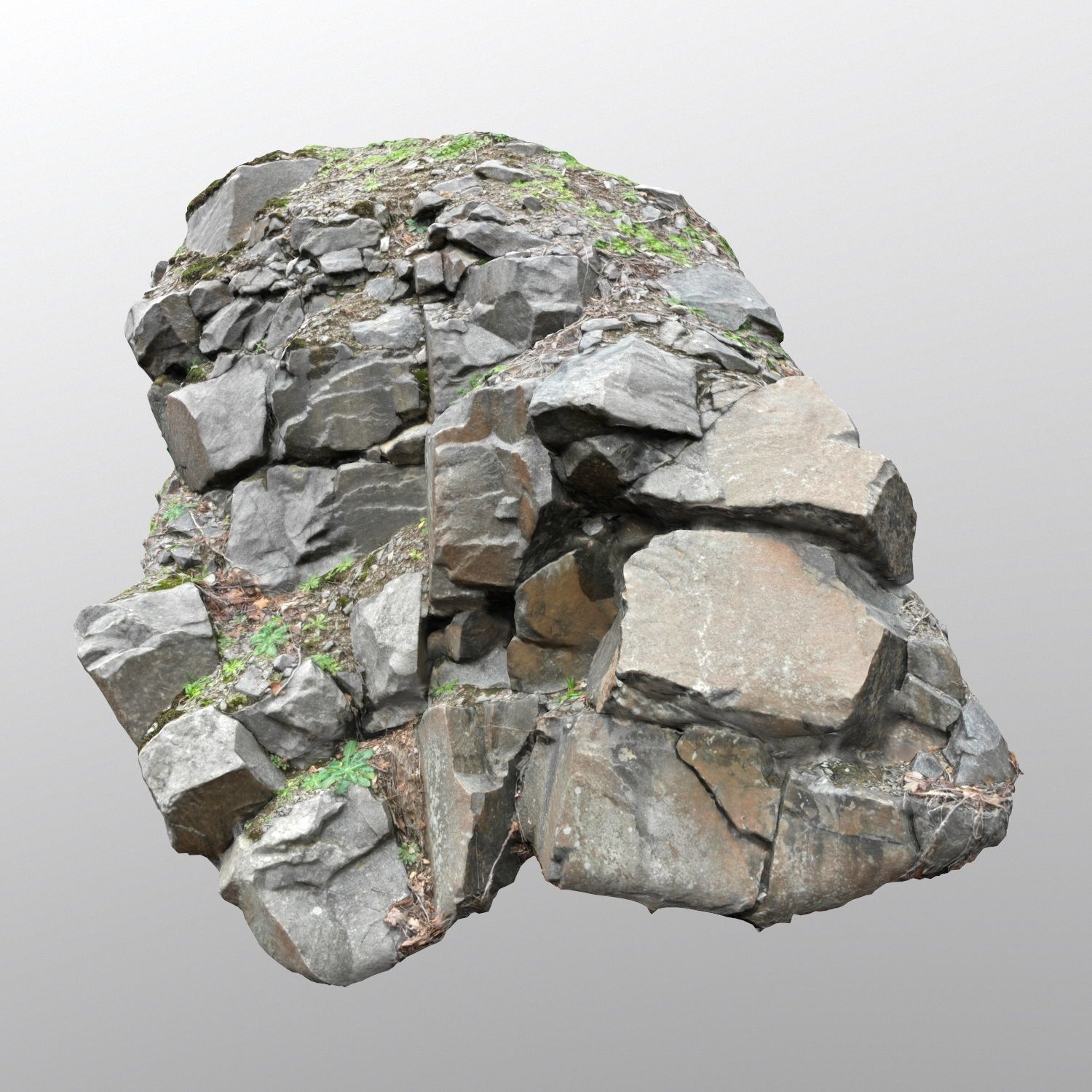 3d scanned cliff face L 3D model_5