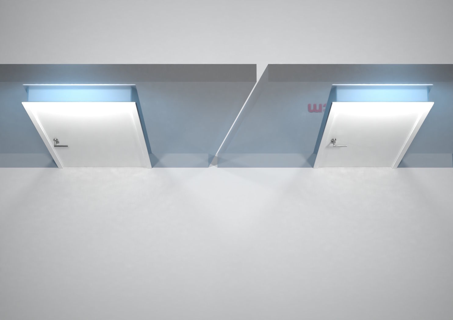 Door with handle Free low-poly 3D model_7