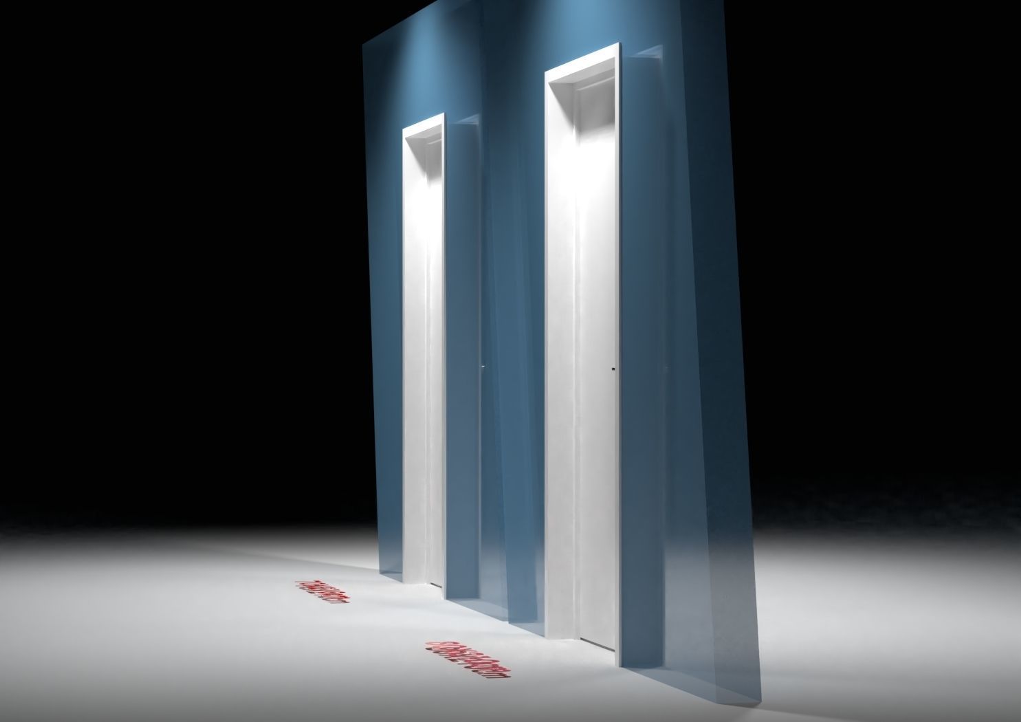 Door with handle Free low-poly 3D model_4