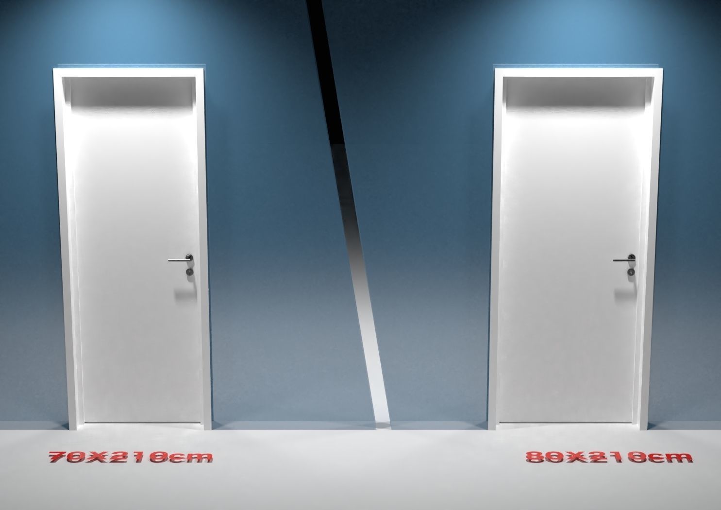 Door with handle Free low-poly 3D model_2