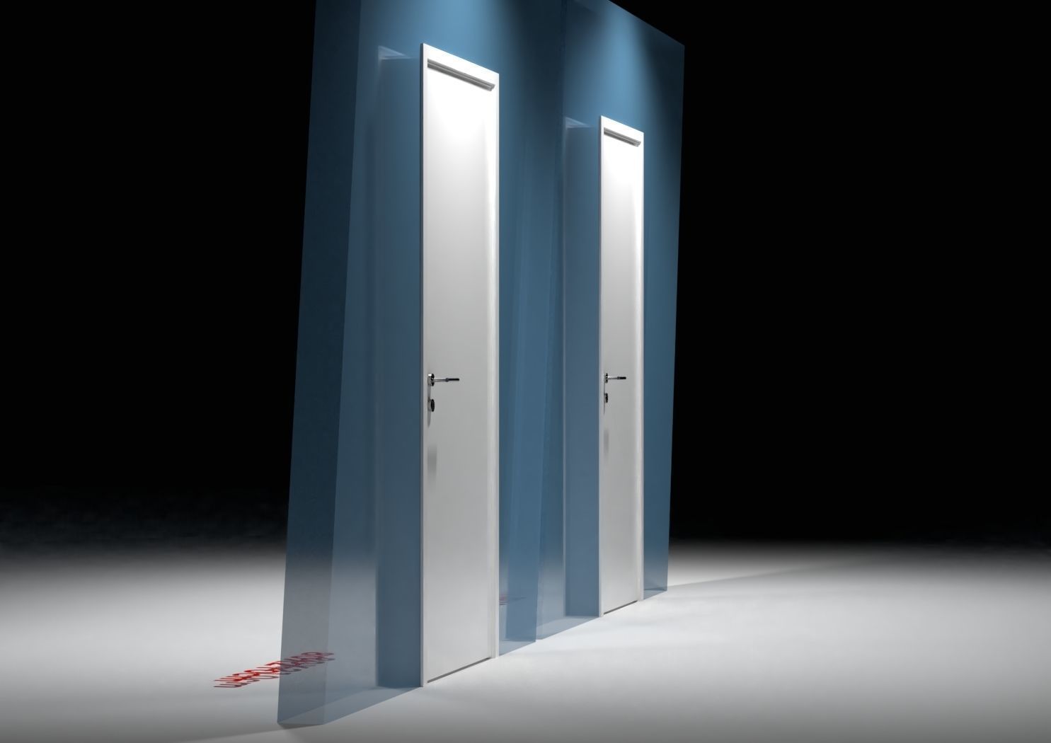 Door with handle Free low-poly 3D model_5