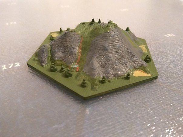  Hex Mountains for 3D printing 3D print model