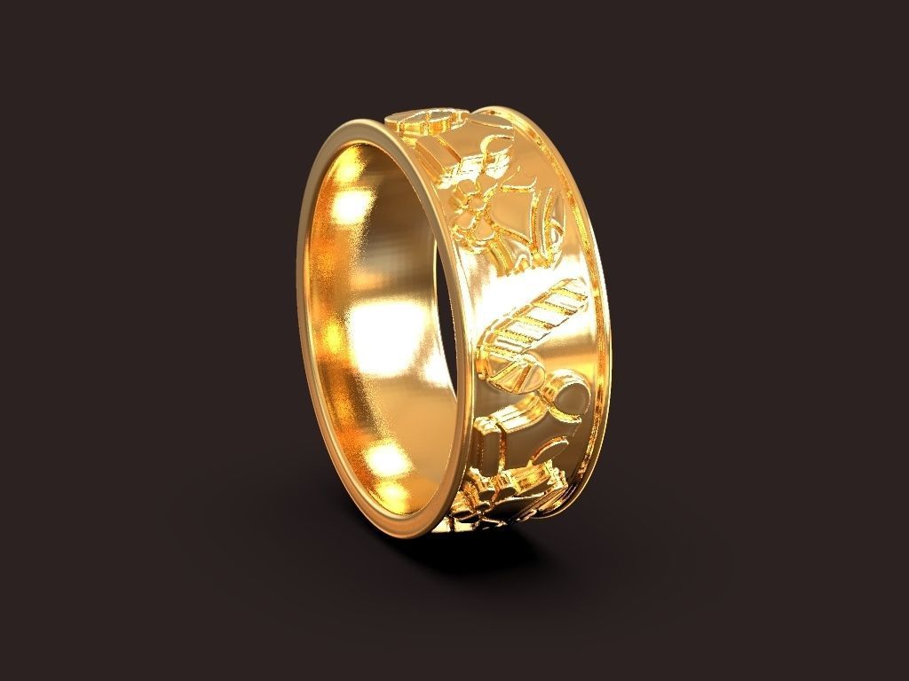 Christmas symbols ring Tymoshchuk Hanna jewelry design 3D print model_1