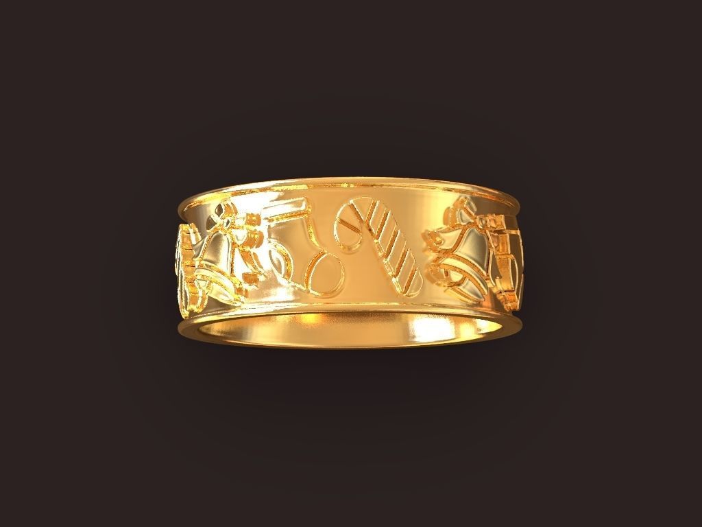 Christmas symbols ring Tymoshchuk Hanna jewelry design 3D print model_4