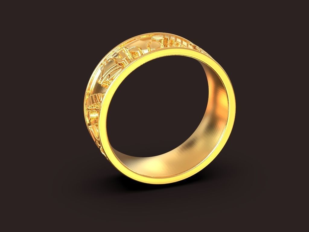 Christmas symbols ring Tymoshchuk Hanna jewelry design 3D print model_3