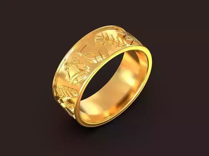 Christmas symbols ring Tymoshchuk Hanna jewelry design 3D print model
