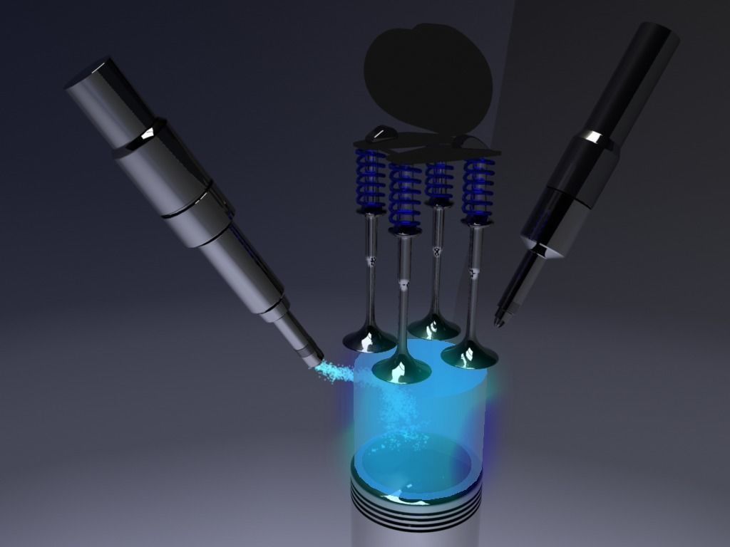 Internal-combustion engine Engine Inline Four-Cylinder 3D model_7