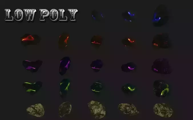 Game Ready Lava Asteroids pack