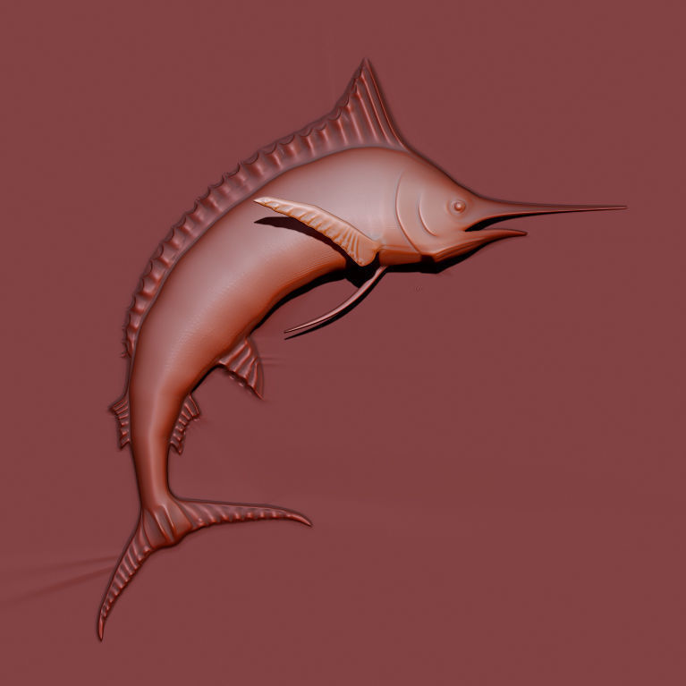 Blue Marlin Print Model 3D print model_2