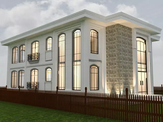 Dublex Villa Low-poly 3D model_0